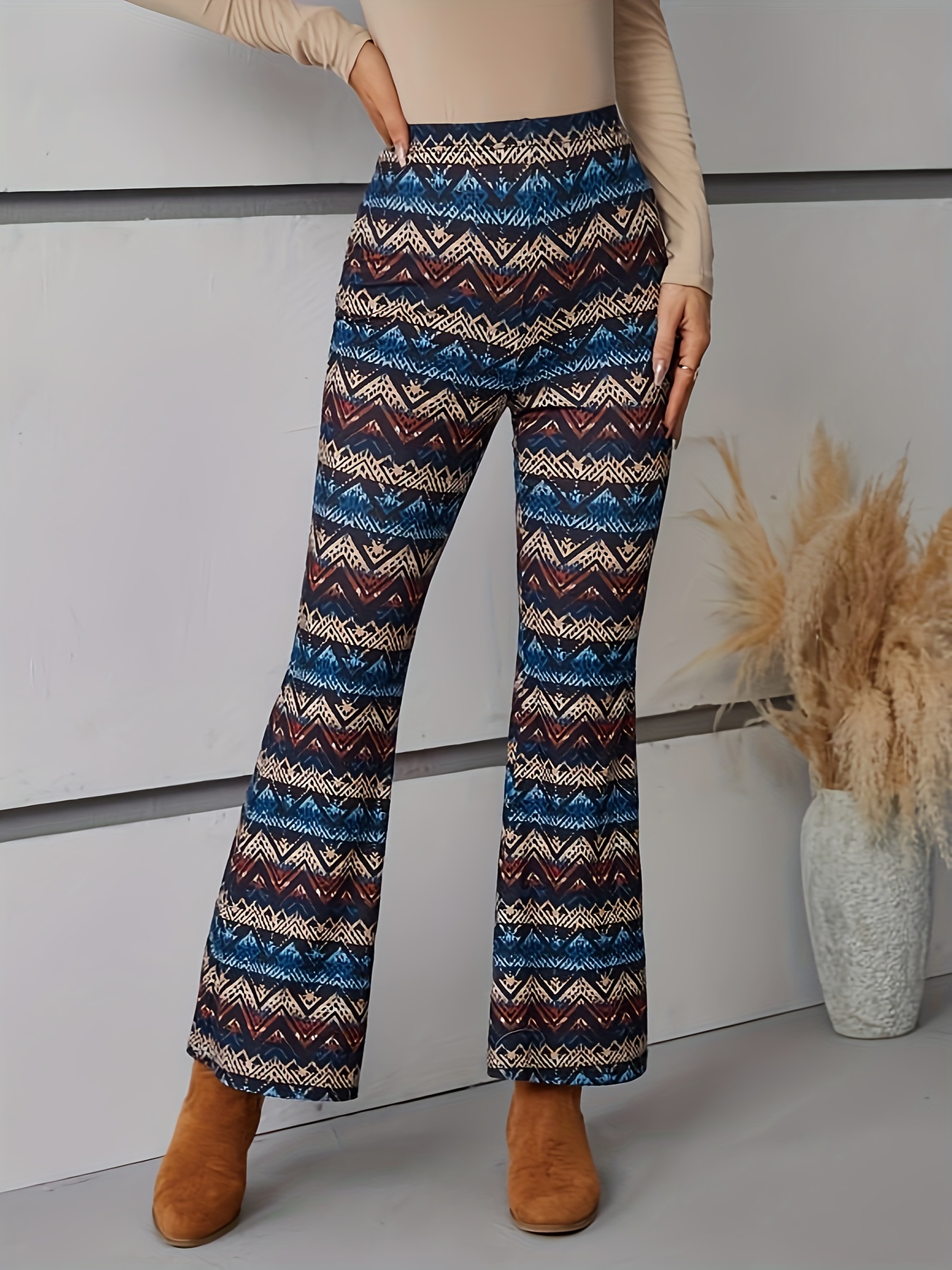 Bohemian Graphic Print Forbidden Pants Casual Every Day - Temu Canada