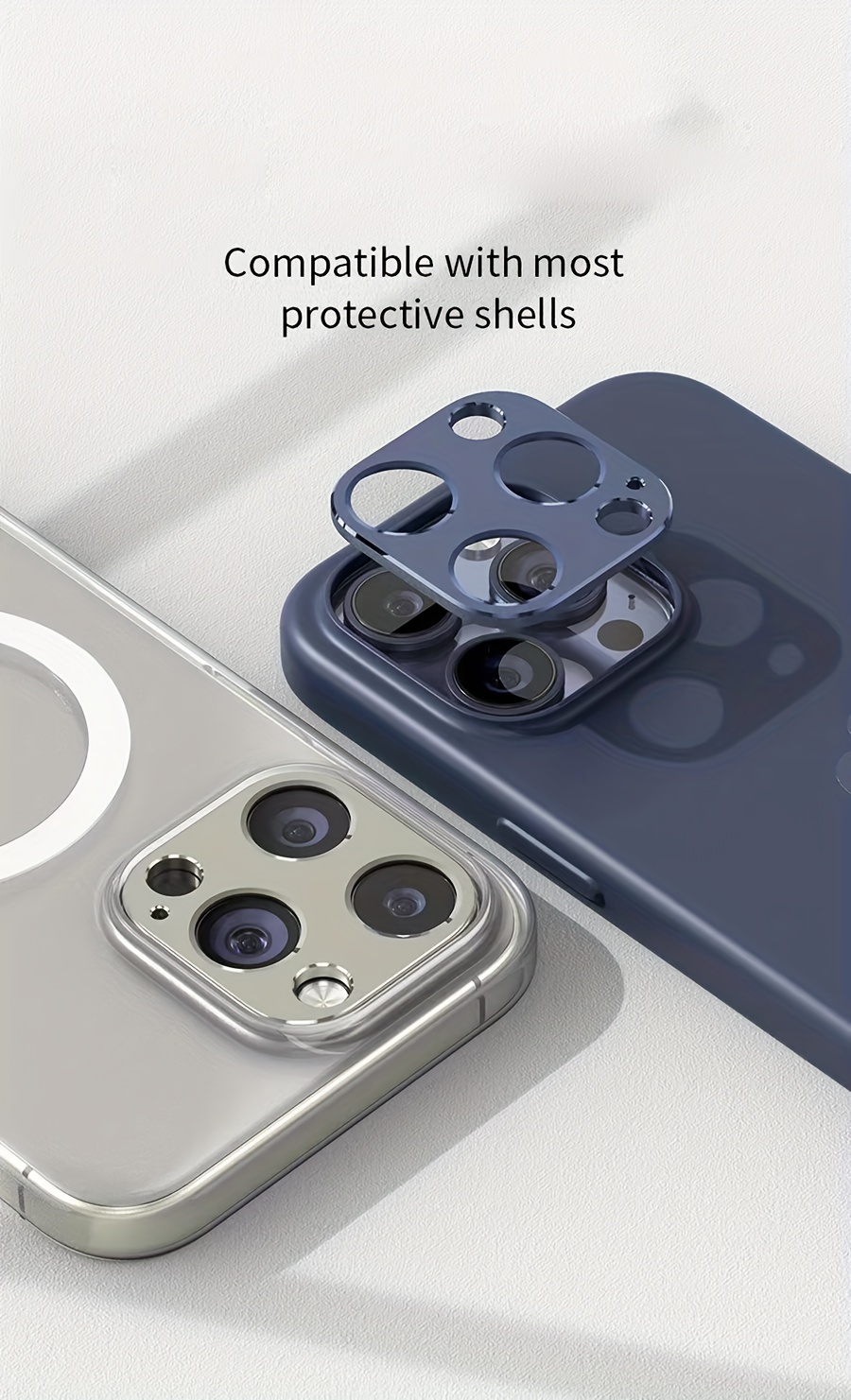 Luminous Camera Ceramics Ring Protector Film Iphone 15 14 - Temu