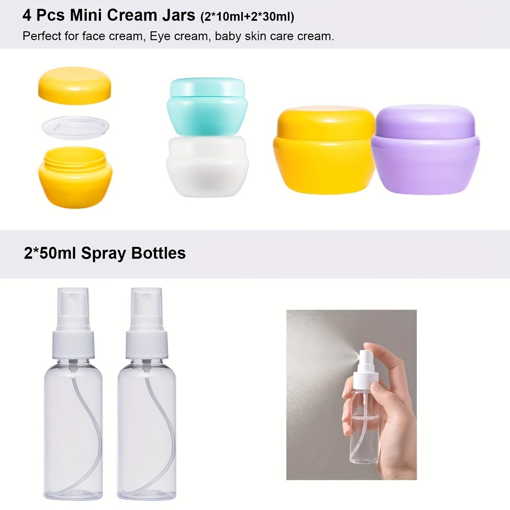 20Pcs Silicone Travel Bottles for Toiletries Kit, 3 Oz Tsa Approved Travel  Toiletry Containers Leak Proof, Travel Size Bottles Shampoo and