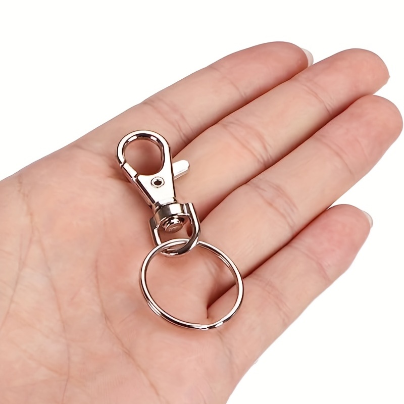 10pcs Keychain Clips For Diy Crafts Swivel Snap Hooks With Key Rings  Lobster Claw Clasp For