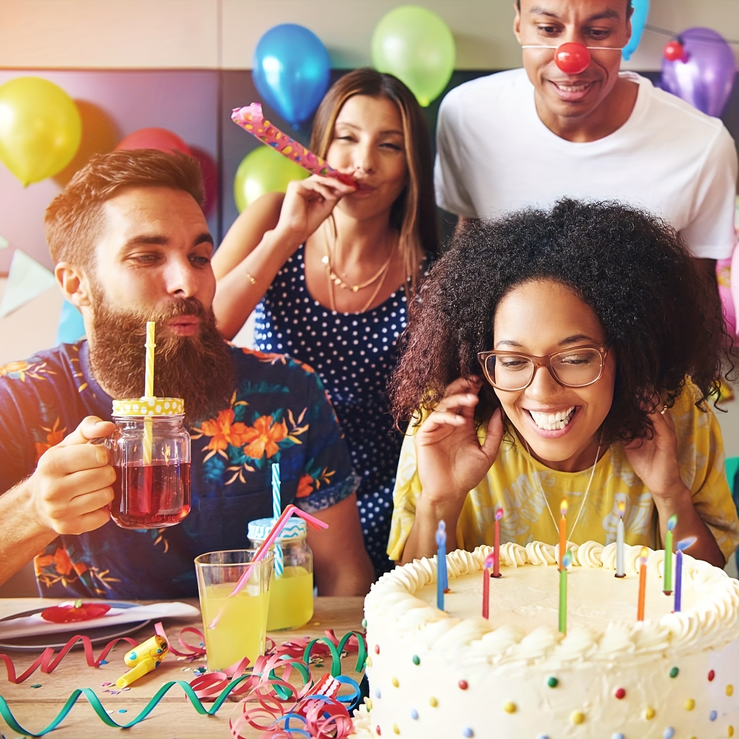 Velas Coloridas Para Aniversario, Boda, Fiesta, Velas Y Soportes Para  Pastel De Cumpleaños Para Niños Y Adultos