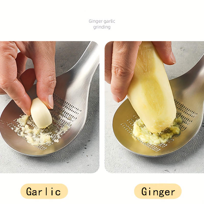 Ginger Grater Spoon Stainless Steel Ginger Tea Spoon Garlic