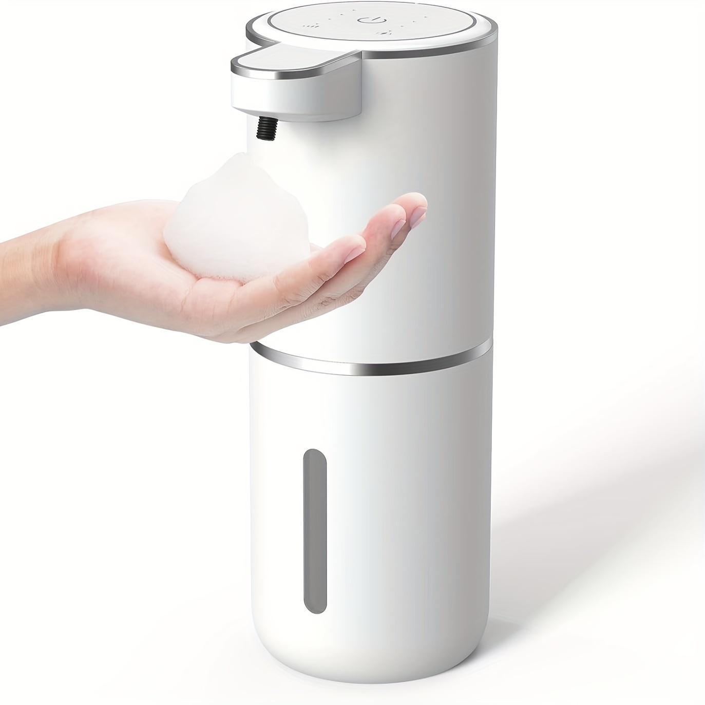 Dispensador automático de jabón, dispensador de desinfectante de manos  ajustable de 3 niveles sin contacto, sensor infrarrojo de base impermeable