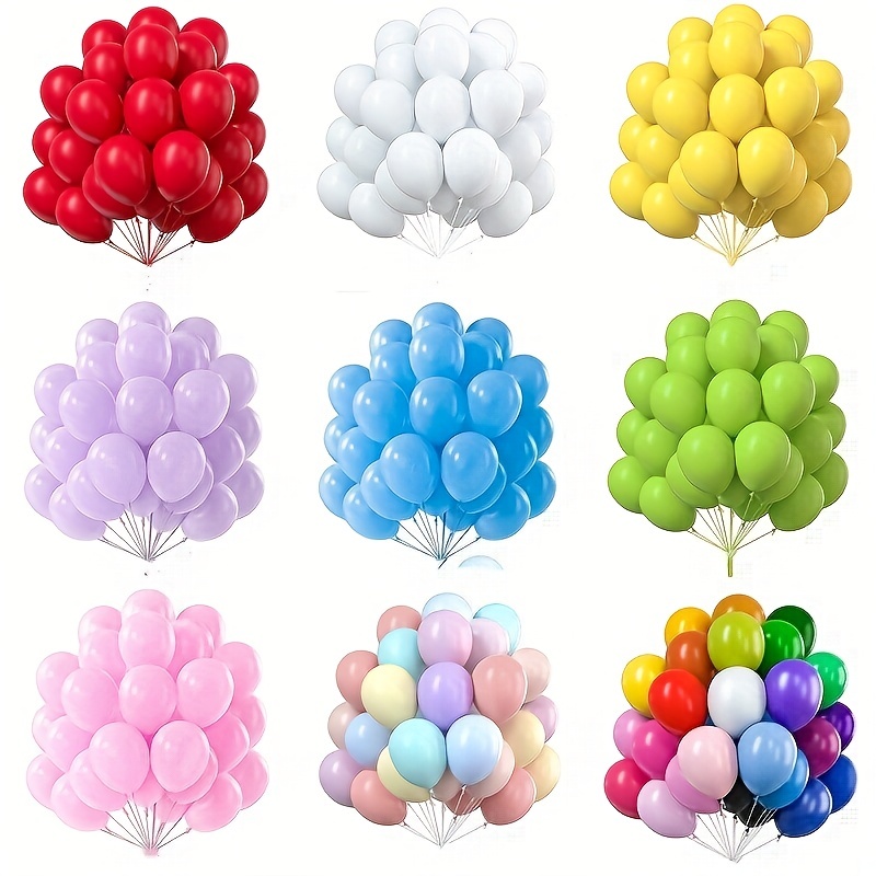 

50pcs Colorful 5 Balloons With Ribbon - Perfect For Birthday Parties, Baby Showers, Halloween And Christmas Gift For Boys And Girls Christmas, Halloween, Thanksgiving Day Gift Easter Gift