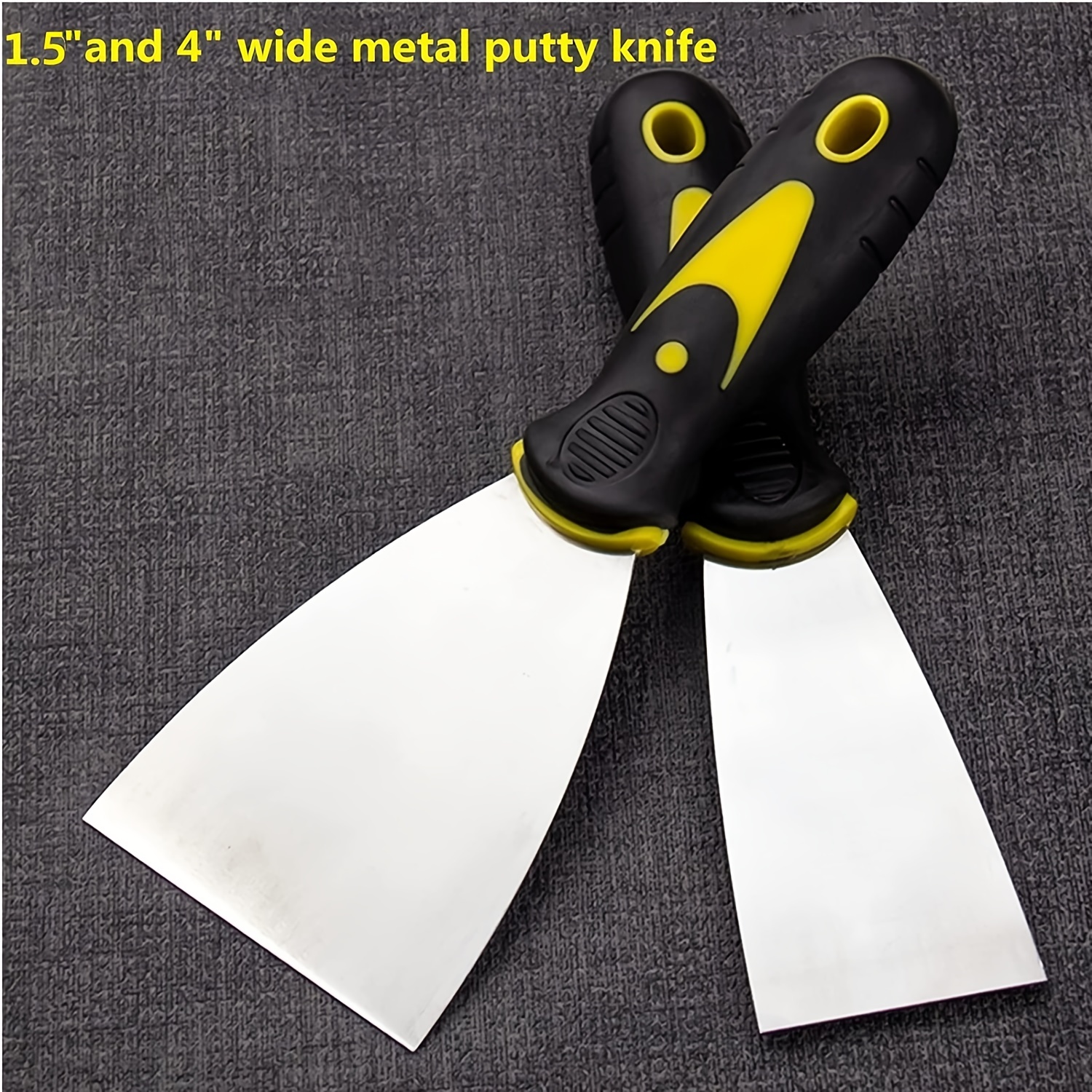 4 Pack Putty Knife Scraper, 2 3 4 5 Putty Knife Set, Stainless Steel  Putty Knife Scraper, Wallpaper Scraper Paint Scraper Tool for Spreading