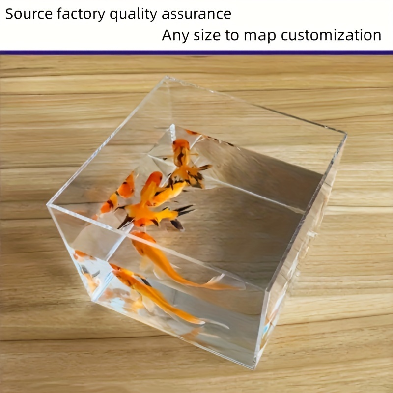Transparent Acrylic Fish Tank Desktop Creative Small Fish - Temu