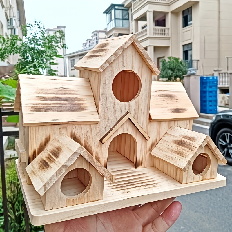 Nichoir à oiseaux Maison Nichoir suspendu en bois Maison pour