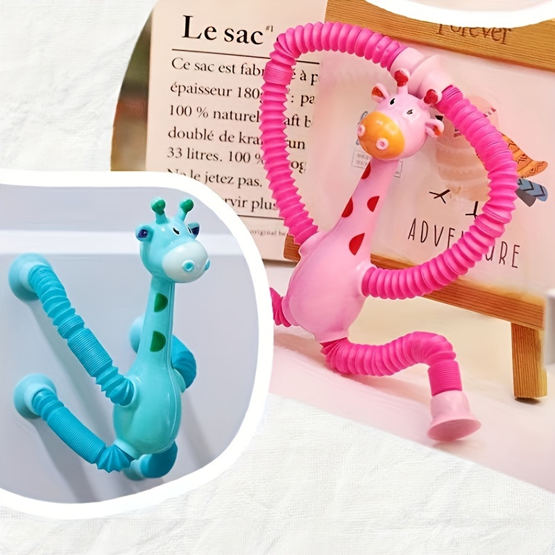 Acheter Jouets girafe à ventouse pour enfants, jouet à soulagement  télescopique, soufflet sensoriel, Anti-stress, jouet à presser Kawaii