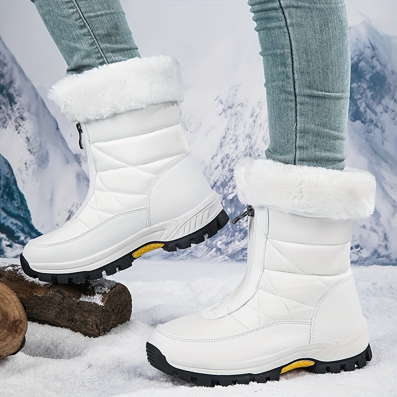 Chaussures De Neige Plates Légères Et Confortables Doublées - Temu France