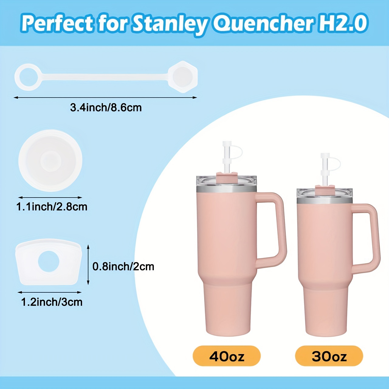 Silicone Spill Proof Stopper Set: Keep Your Drinks Secure With Stanley Cup  Accessories! - Temu United Arab Emirates