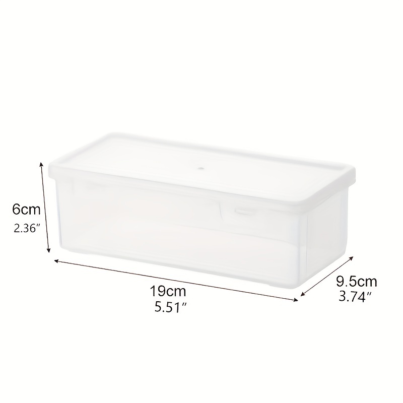 6pcs Transparent Plastic Square Box, 4.5cm/1.77inch, Clear Storage