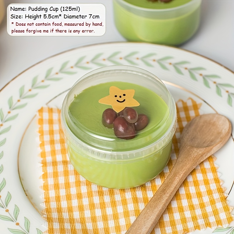 Disposable Pudding Cups With Lids Heat Resistant Plastic - Temu