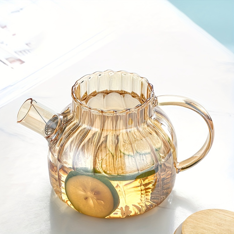 Glass Teapot Stripe Series, Borosilicate Glass Teapot, Stove Top