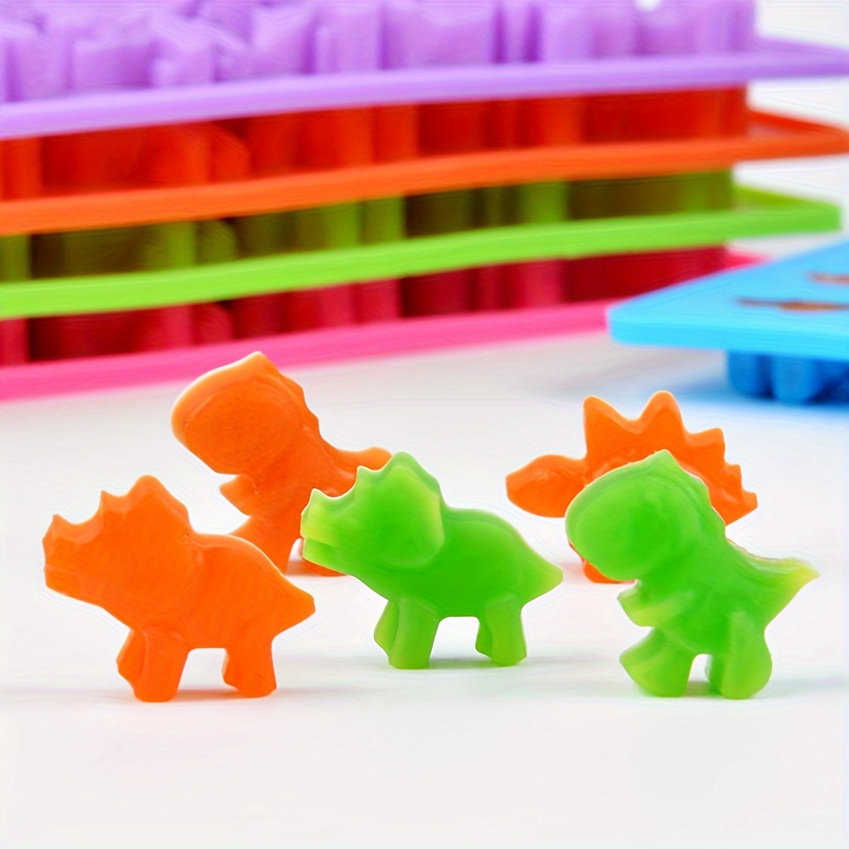 2Pcs Dinosaur Jello Mold, Dinosaur Soap Molds for Making, Jello Molds for  Kids, Dinosaur Cake Pan Candy Molds Silicone Cake