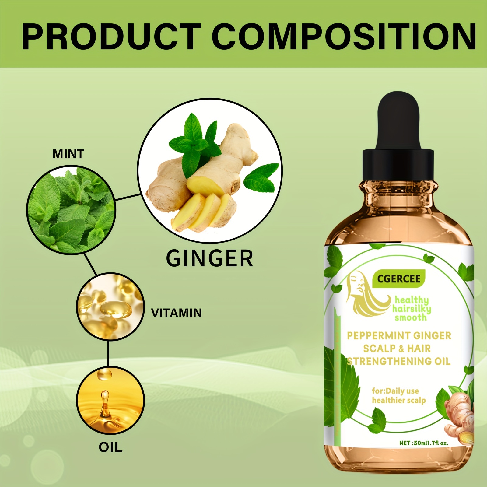 Ginger Mint Hair Care Essential Scalp Massage Care