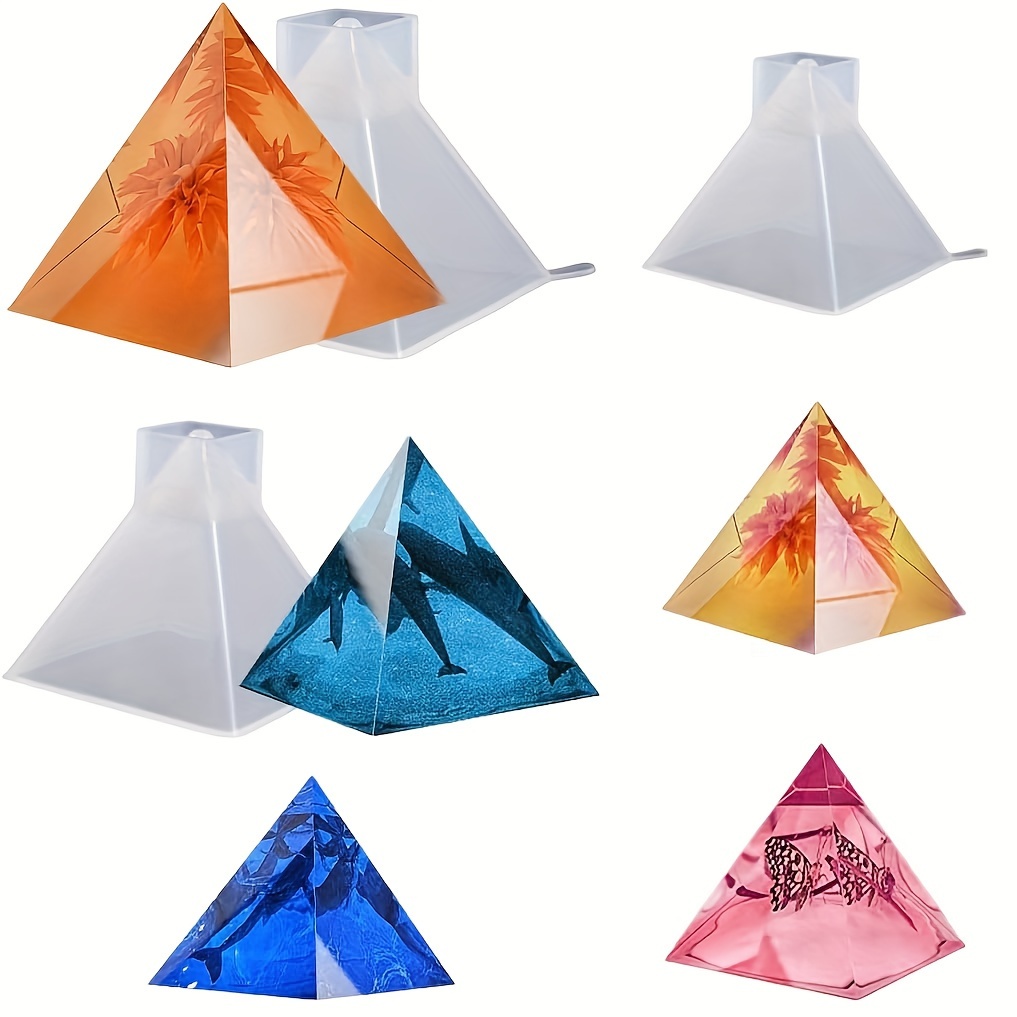 1 To High Transparency Pyramid Mold Silicone Resin Mold For - Temu