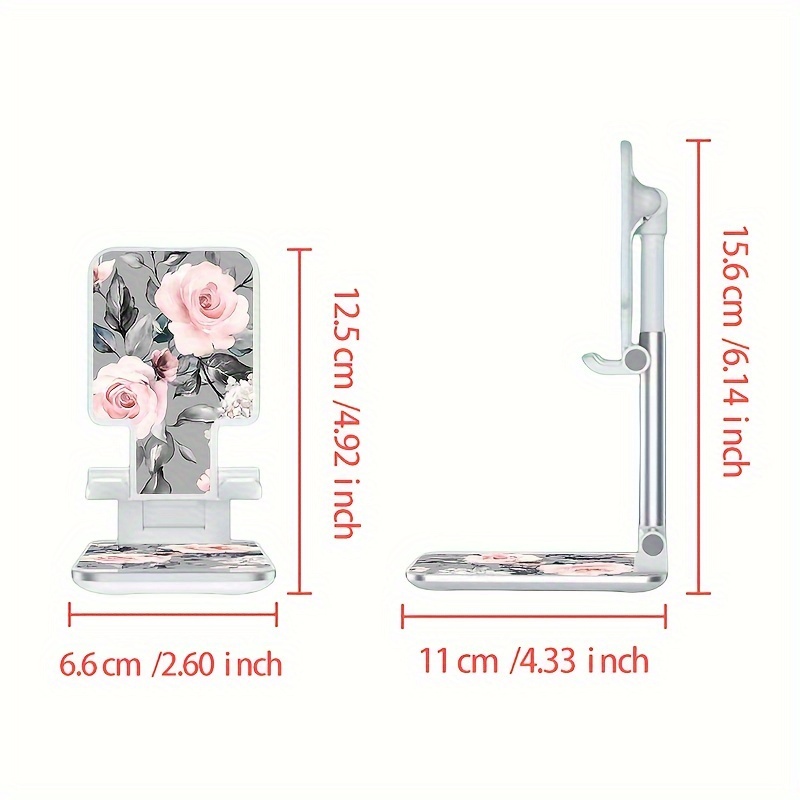 Phone Desktop Stand Featuring A Watercolor , This Foldable And Adjustable Holder Is Perfect For Viewing While -watching