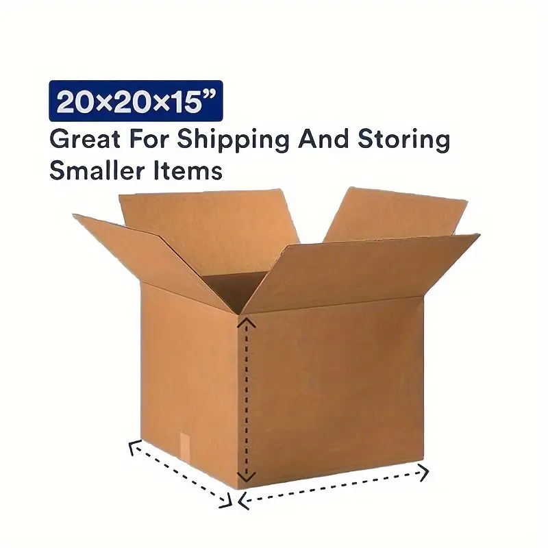 10-Pack Cajas De Mudanza Grandes 20L X 20W X 15H, Caja De Cartón  Corrugado Para Empacar, Envío Y Almacenamiento 20x20x15 Pulgadas
