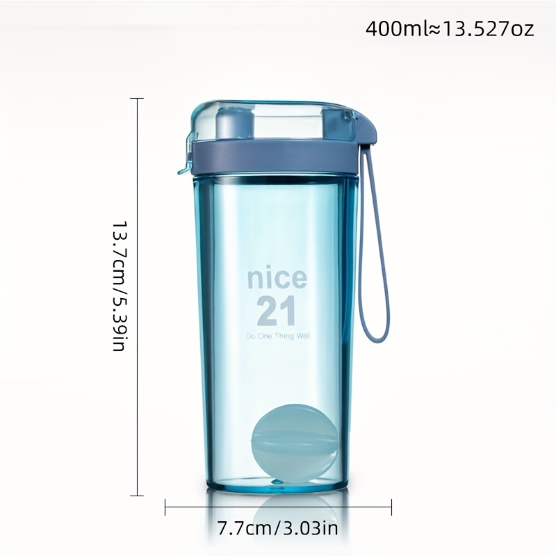 Water Cup, Sports Shaker Water Bottle With Whisk Ball, Portable Water Bottle  With Carrying Strap, Portable Blender Bottle For Running Cycling Fitness, -  Temu