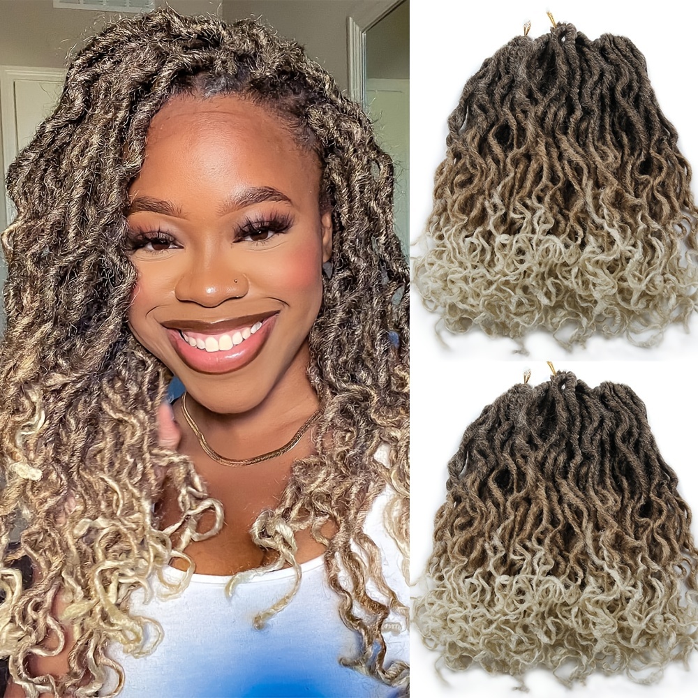 Wavy Dreadlock Crochet Hair Curly End Synthetic Braiding - Temu