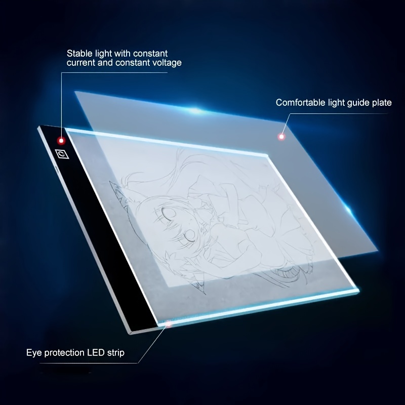 Led Copy Board A2/a3/a4/a5 Three Layers Dimmable Light - Temu