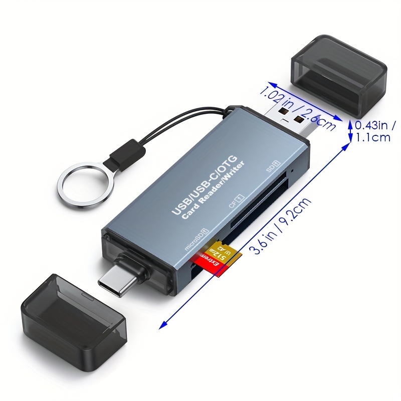3in1 Type C Micro USB OTG lecteur de carte cable USB 3in1 lecteur