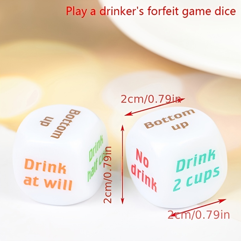 Drinking Dice, Drinking Game Accessories For Party, Halloween Party  Supplies - Temu