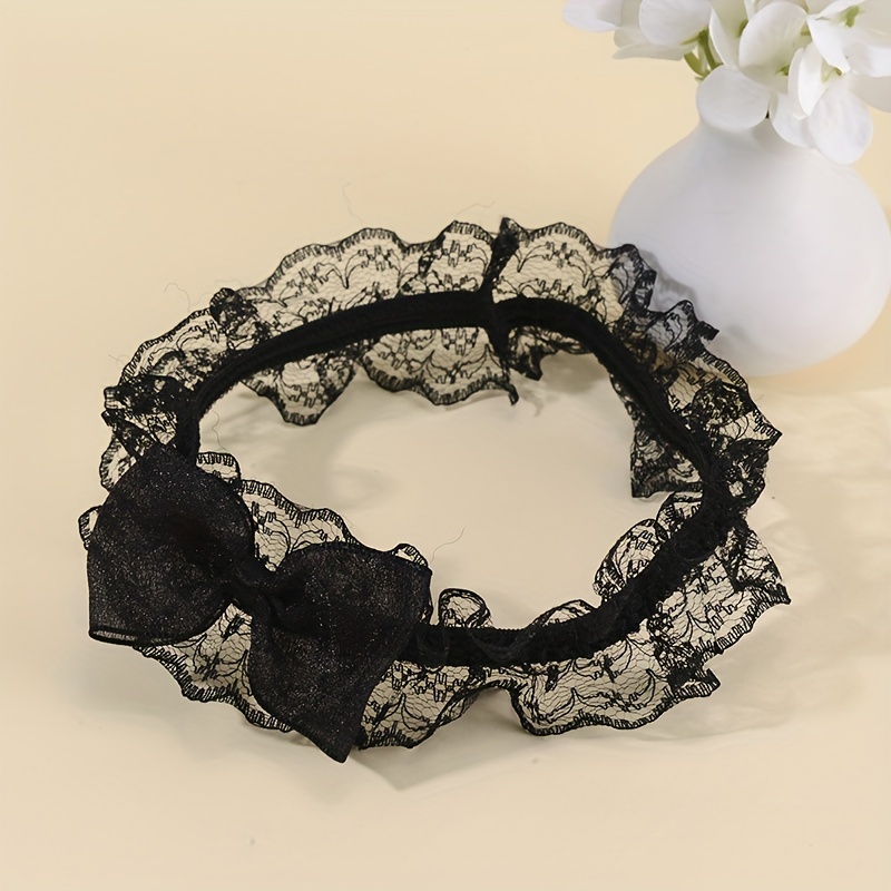 Black Lace Garter Belt Zinc Alloy Pendant Non slip Legs Band - Temu