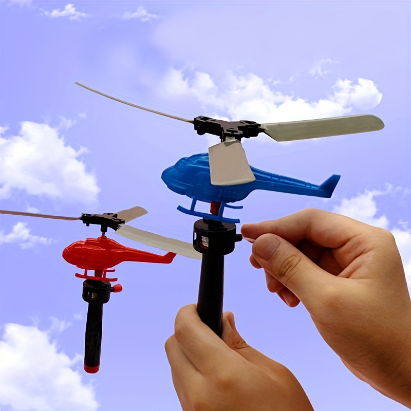

Soar Through The Skies With The Guyed Helicopter Bamboo Dragonfly Flying Saucer Kids Toy! Christmas、halloween、thanksgiving Gift