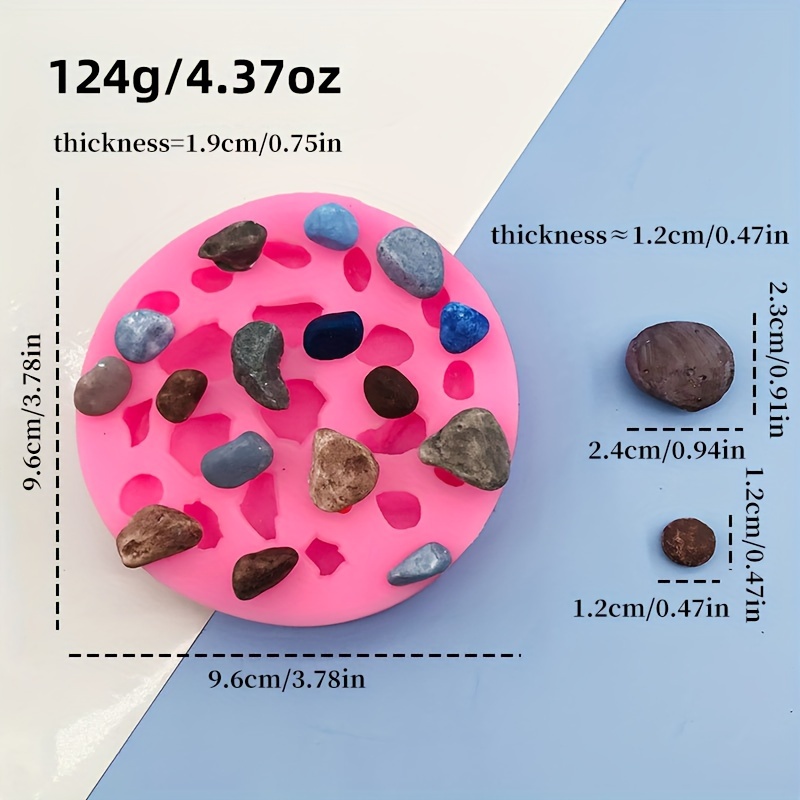 1pc Molde Chocolate Piedra Roca Molde Silicona Molde - Temu