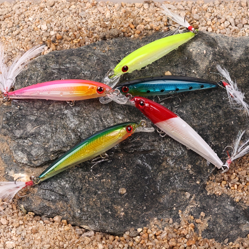  FOVONON Crankbaits Set Lure Fishing Hard Baits Swimbaits Boat  Ocean Topwater Lures Kit Fishing Tackle Minnow Vib Set for Trout Bass Perch  Fishing Lures with Box (F103) : Sports 