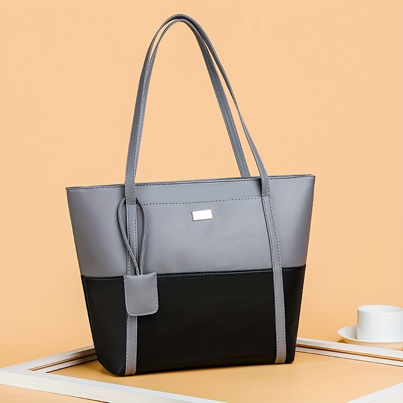 Argyle Embossed Tote Bag For Women, Fashion Pu Leather Handbag, Large  Capacity Shoulder Bag - Temu Bahrain