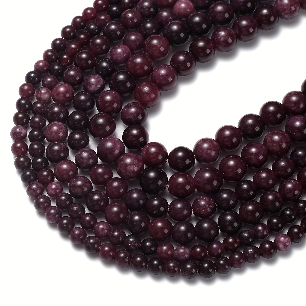 

6/8/10mm Natural Garnet Stone Beads, Round Loose Spacer Beads For Jewelry Making, Diy Bracelet Necklace Accessories