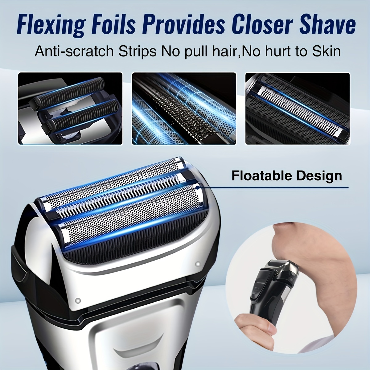  Men's Foil Electric Shavers, Electric Razor for Men