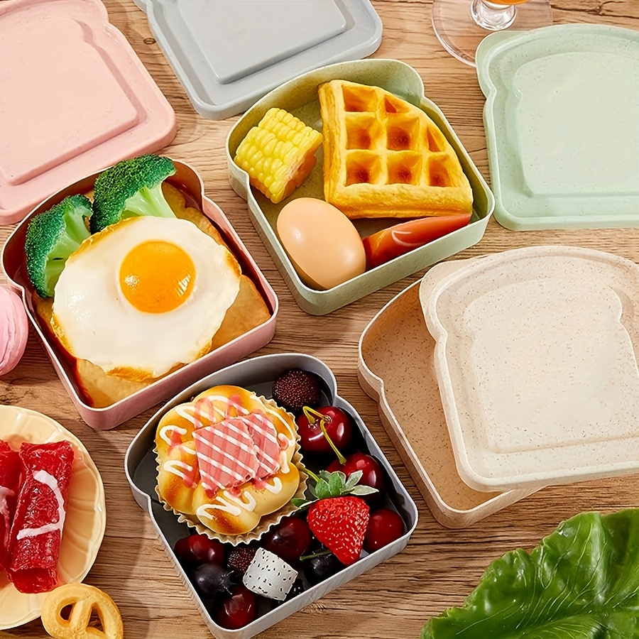 Plastic Sandwich Container With Lid Reusable Food Storage - Temu