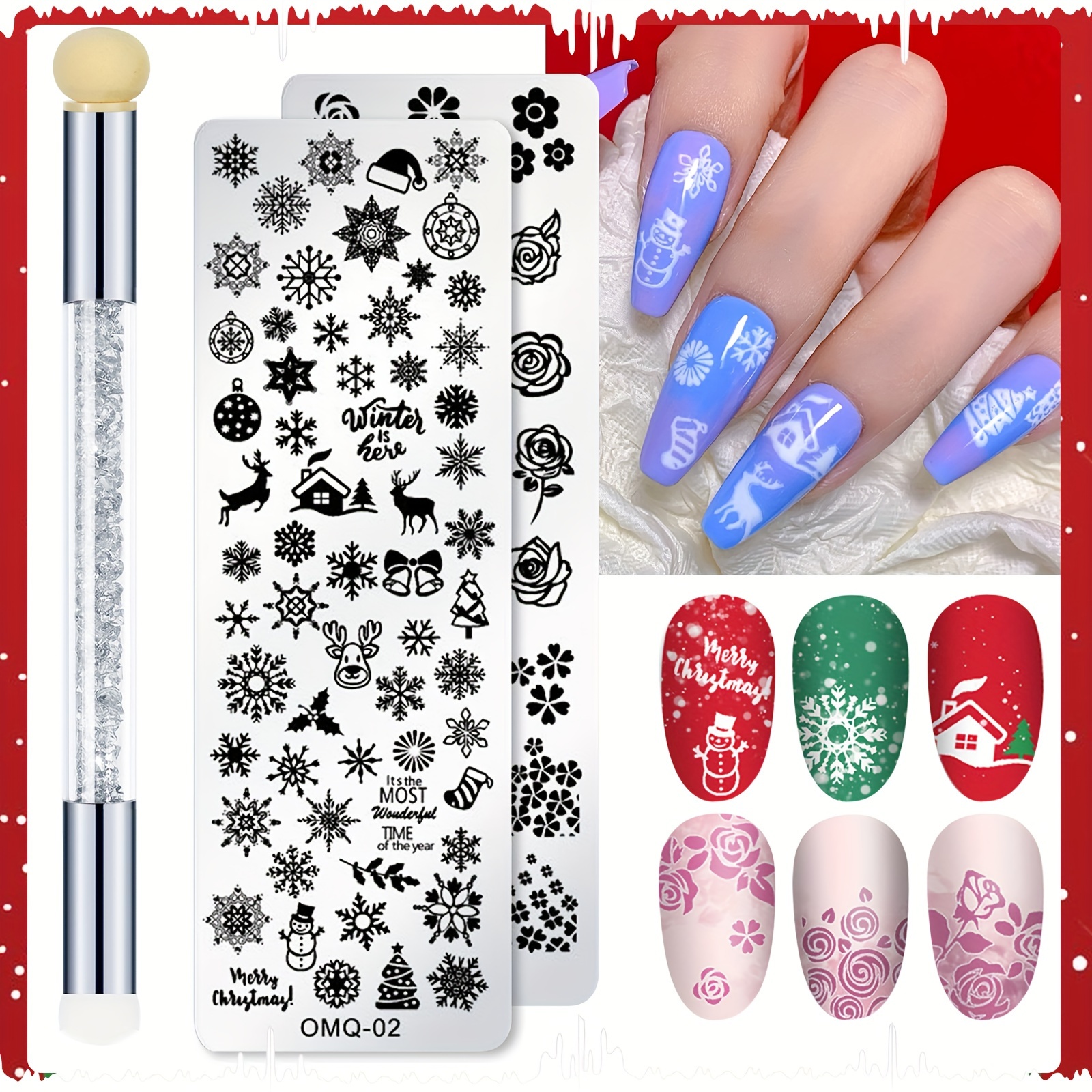 Transparent Silicone Nail Art Stamping Kit Clear Silicone Nail