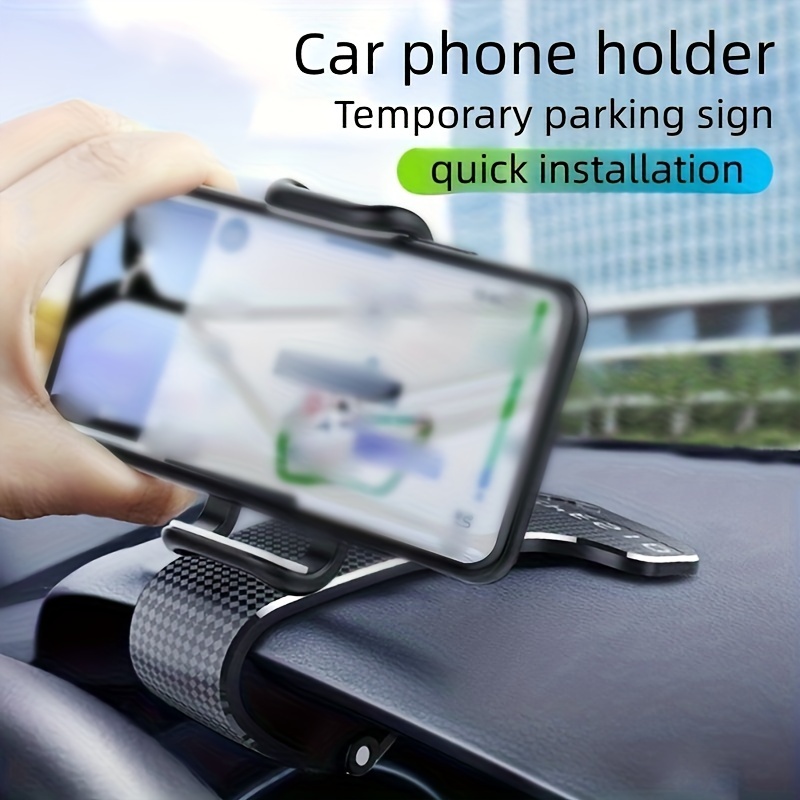 

Universal Car Mobile Phone Holder: Car Gps Navigation Instrument Panel, Temporary Car Parking Number Plate, Multi-functional Car Fixed Support Frame