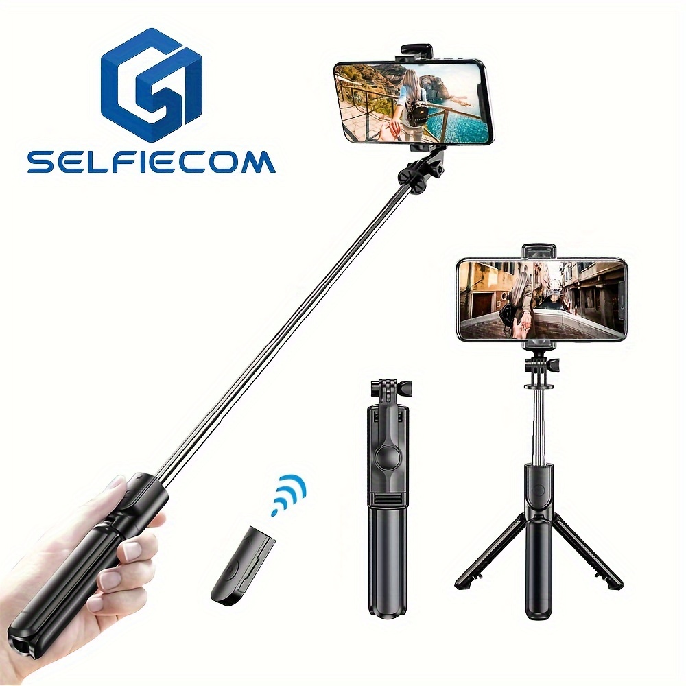  Trípode para teléfono Selfie Stick con control remoto, soporte  de trípode extensible de 60 pulgadas para iPhone y cámara Android, rotación  de 360°, trípode para teléfono, estabilizador de iPhone para grabación