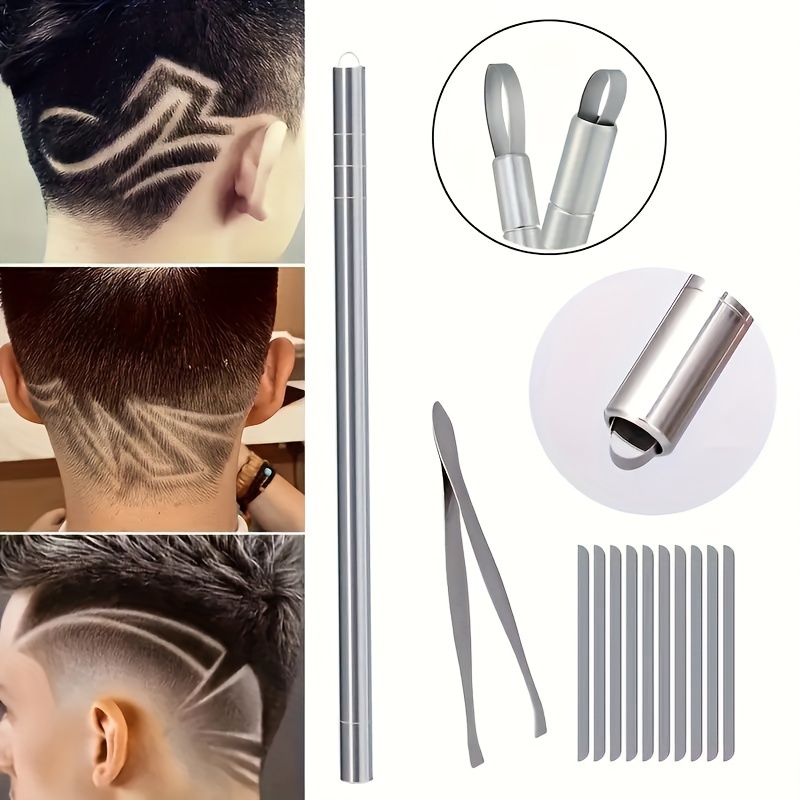 

1 Set Hairdressing Engraving Pen Set, Diy Magic Engraving Pen, Professional Hair Tattoo Trim Tool