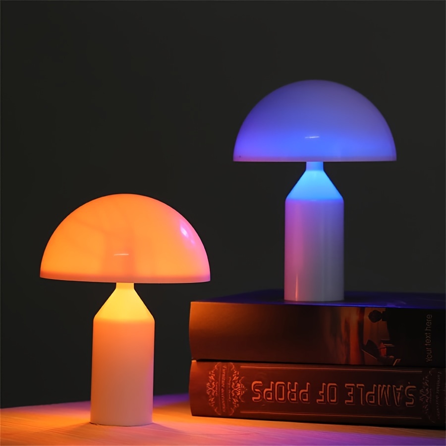 Mushroom Table Lamp 3 Color Adjustable Brightness Cordless - Temu