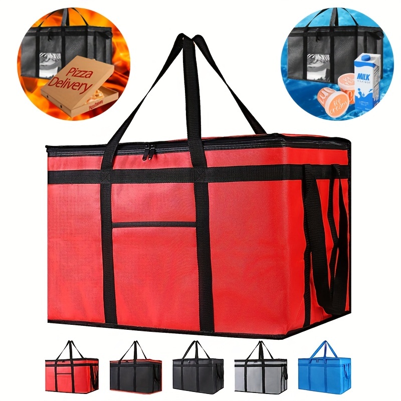 1pc insulated pizza bag, hot grocery store takeaway, hot shopping