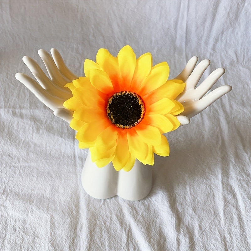 1pc Silk Artificial Large Sun Flower (27.55 Inches) European Retro  Simulation Sun Flower Sunflower Shooting Silk Fake Flowers Living Room  Decoration