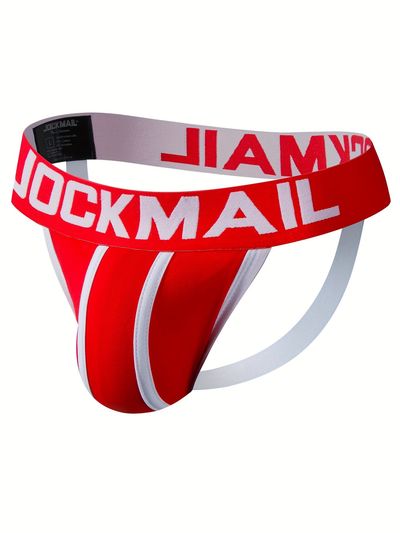 jockmail mens sexy low waist jockstraps g strings butt reveal underwear with wide waistband