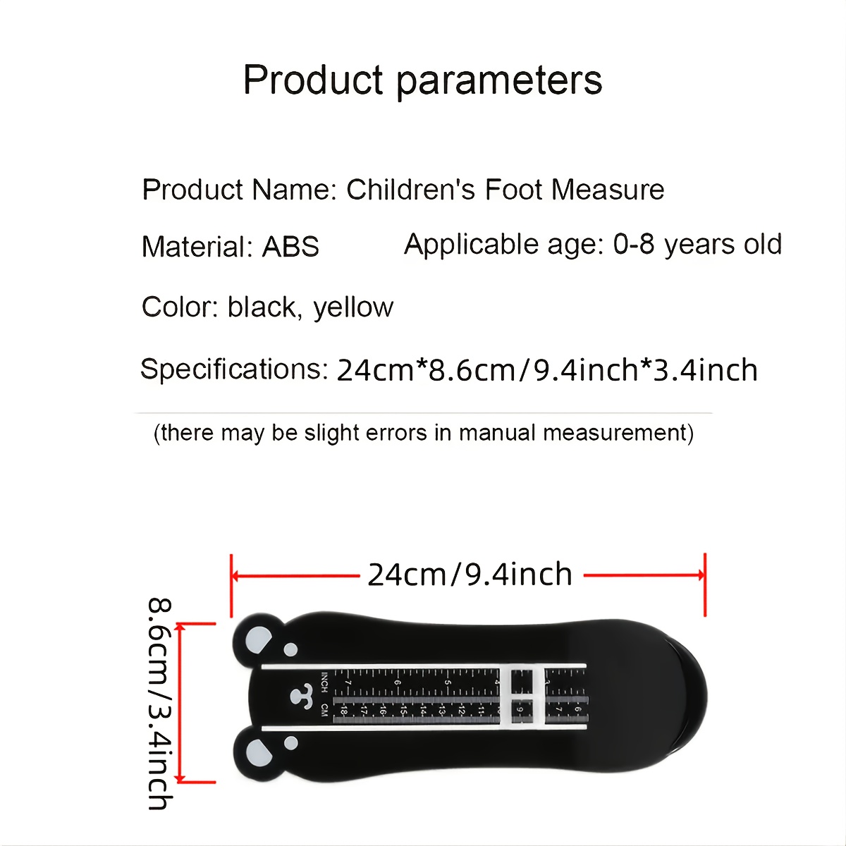 Toddler Shoe Size Measuring Tool for Boys & Girls