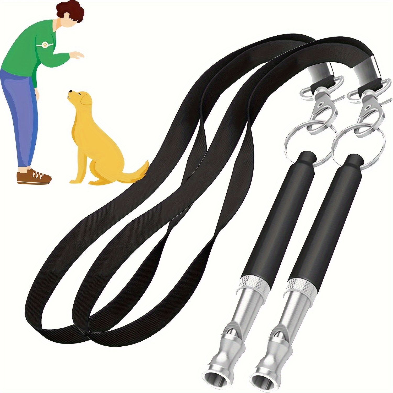 Silbato de entrenamiento para perros y mascotas, silbato portátil  multifuncional de aleación de aluminio, accesorios para