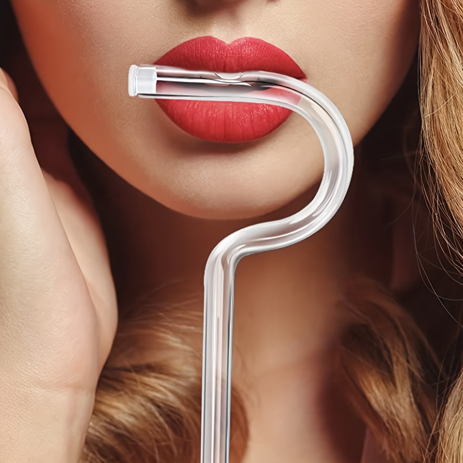 Anti Wrinkle Straw, Anti Wrinkle Reusable Glass Drinking Straw, Anti-Aging  Straw, Flute Style Design For Engaging Lips Horizontally
