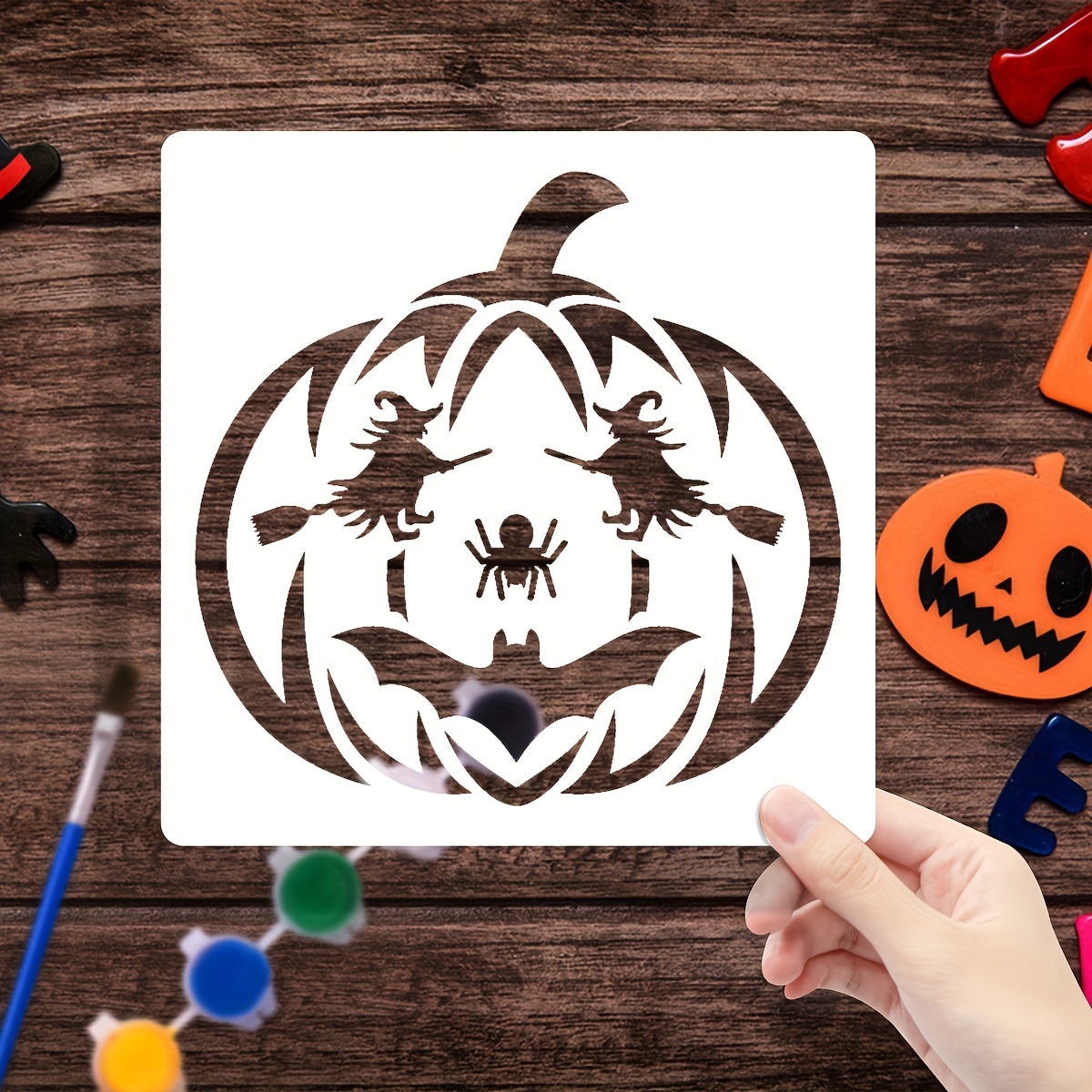 DIY Art Reusable Stencil Silhouette Halloween Jack O Lantern
