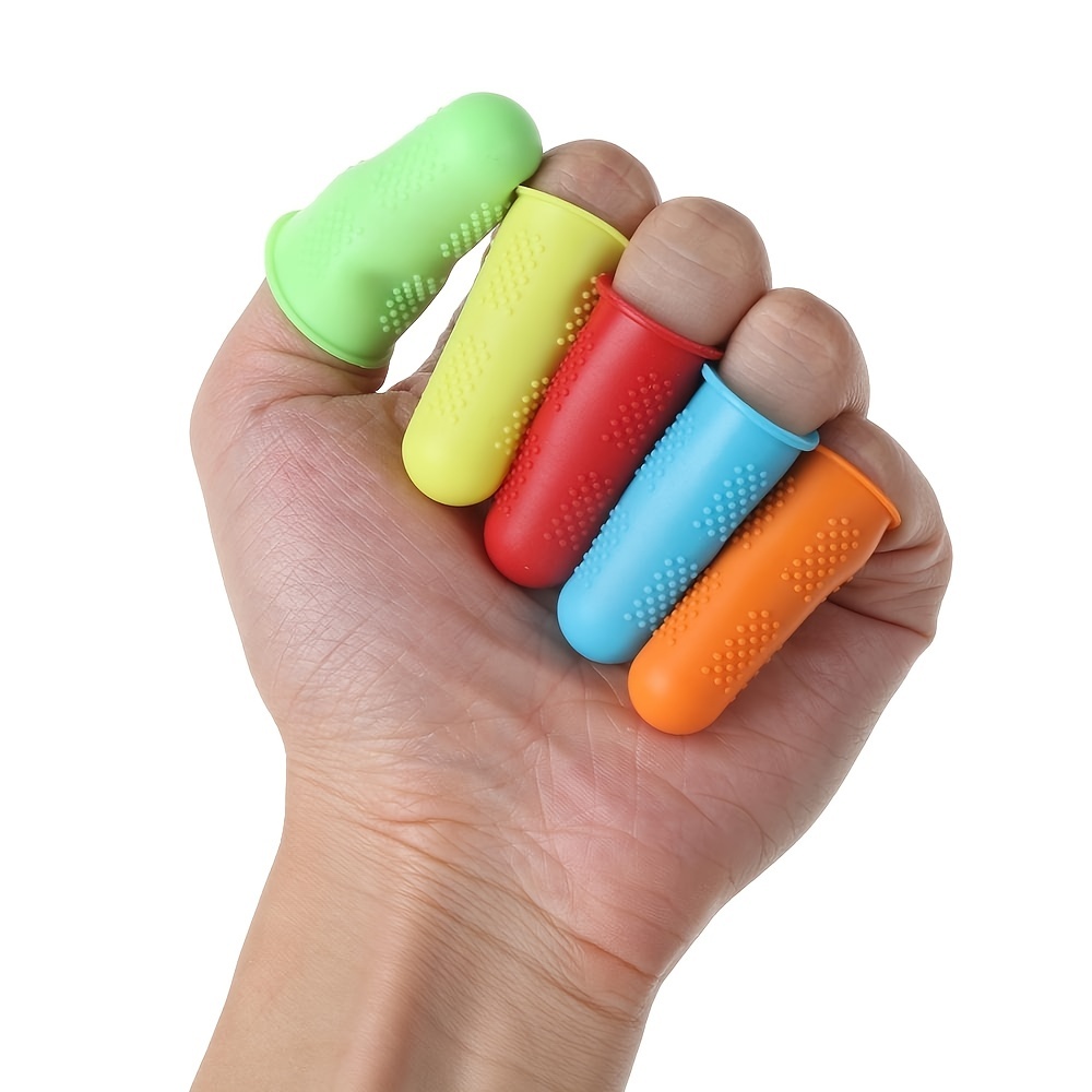 Sewing Thimble Silicone Fingers Protector Finger Guard Fingers Tips  Fingerstall for Sewing Quilting Hand Working 2Pcs