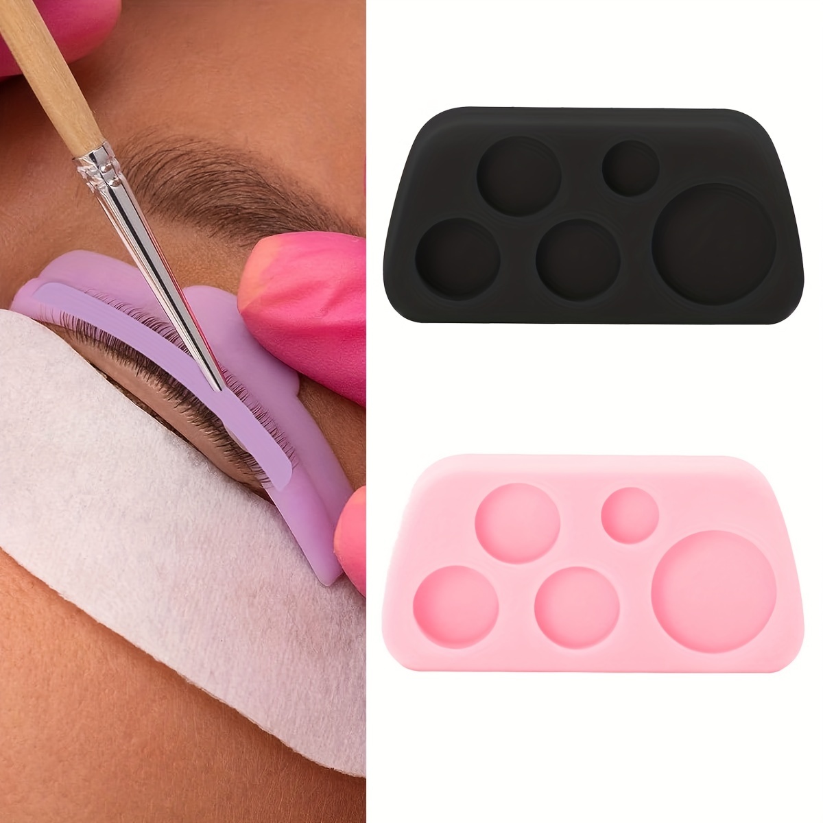 

Palette de rehaussement des cils multifonction, outil professionnel en silicone pour le travail d'extension de cils