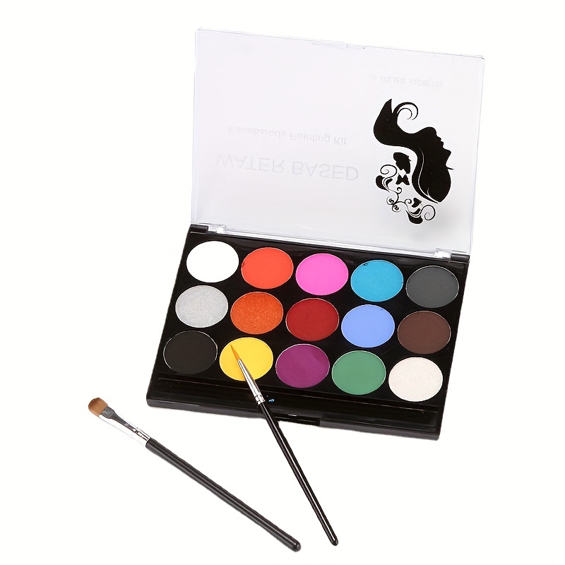 Face Paint Palette Body Face Paint Cosplay Makeup Palette Kit 15